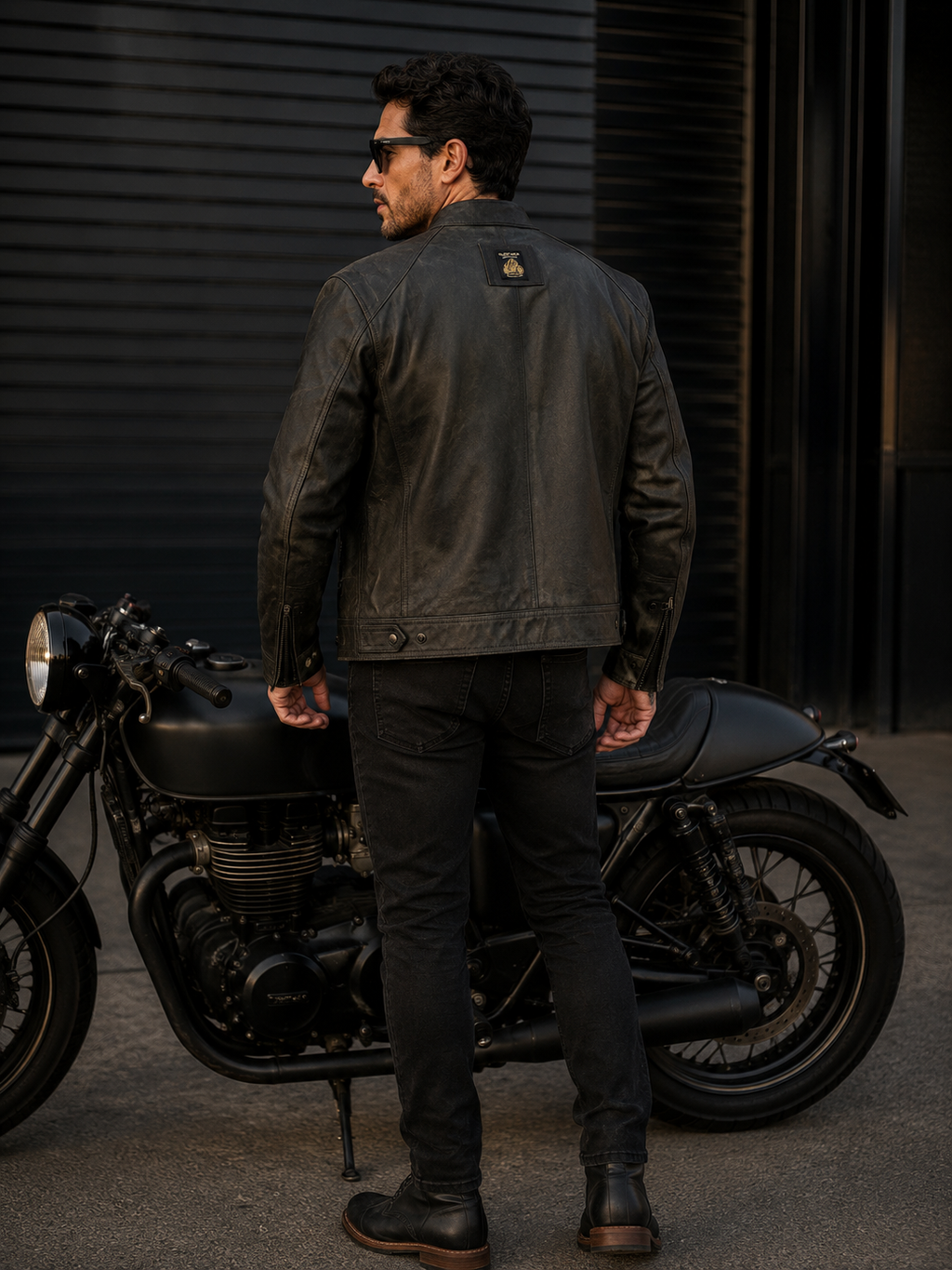 BLK 01 - Leather Jacket - BLACK CAFE LONDON