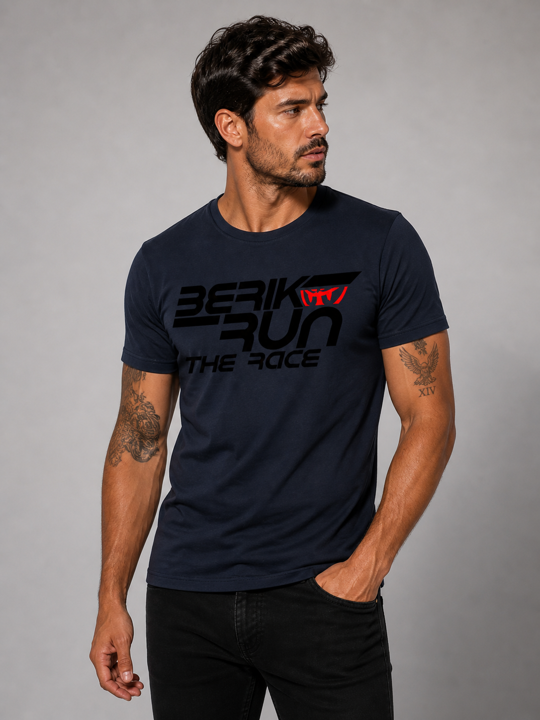 Brk 54 - T-Shirt Uomo - Big Run The Race - Berik