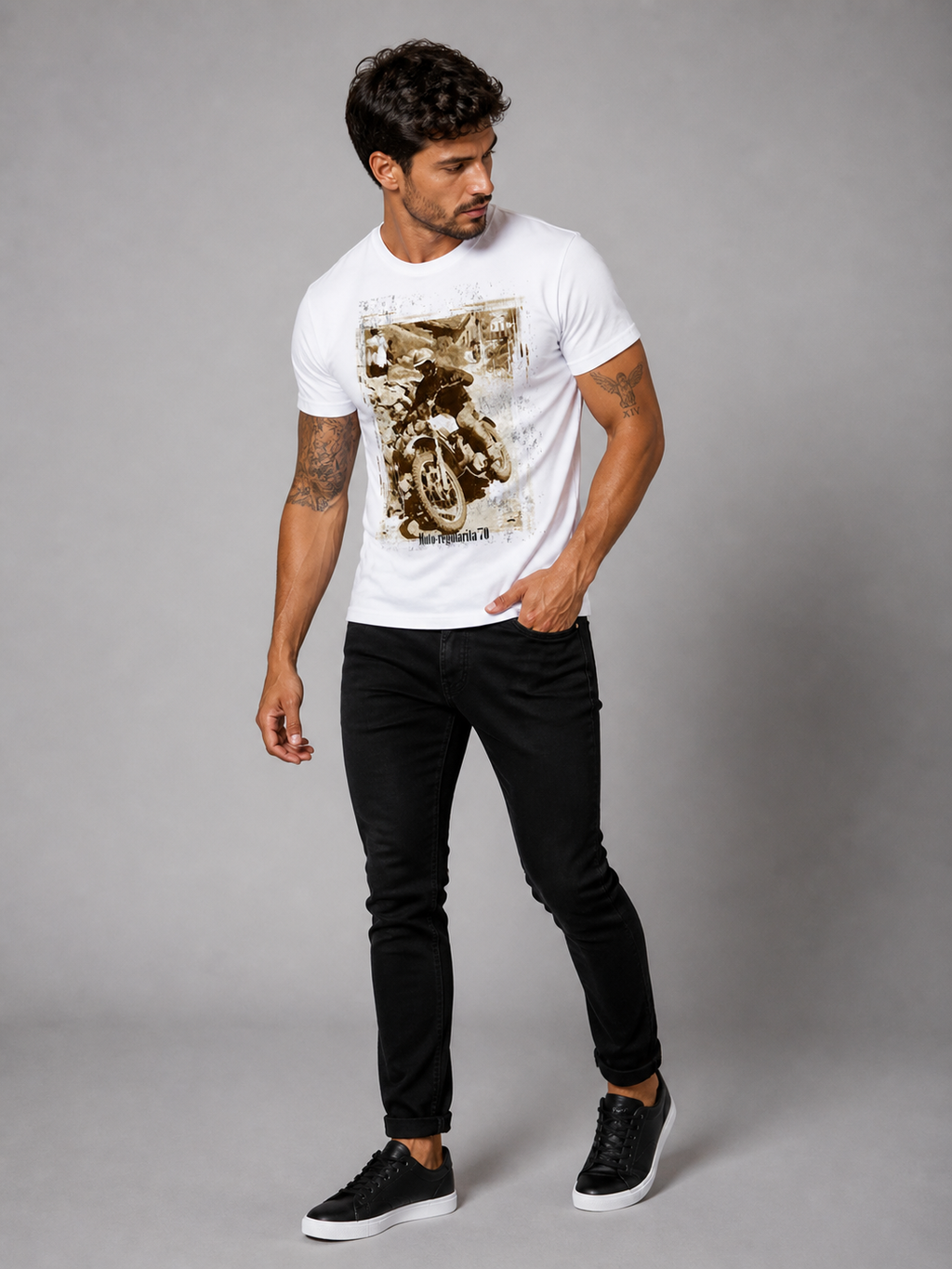Brk 12 - T-Shirt Uomo - Old Style - MRG70B&W - Berik