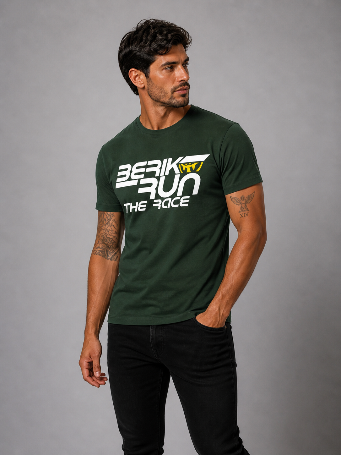 Brk 53 - T-Shirt Uomo - Big Run The Race - Berik