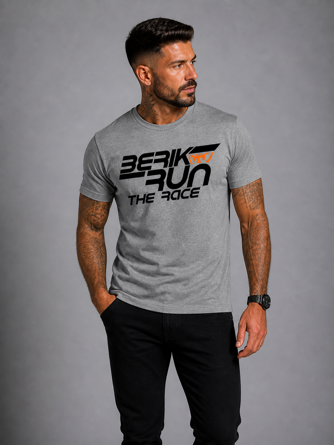 Brk 55 - T-Shirt Uomo - Big Run The Race - Berik