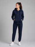 Off.336.PE2026M - BLUE FULL ZIP HOODED SWEATSHIRT WM